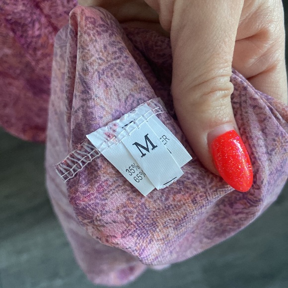 Boutique sheer ruffle v neck midi maxi dress burgundy purple pink Amazon medium - Picture 10 of 16